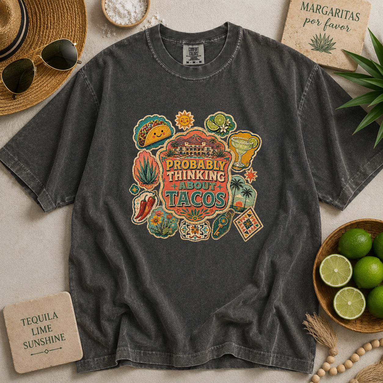 Probably Thinking About Tacos T-shirt