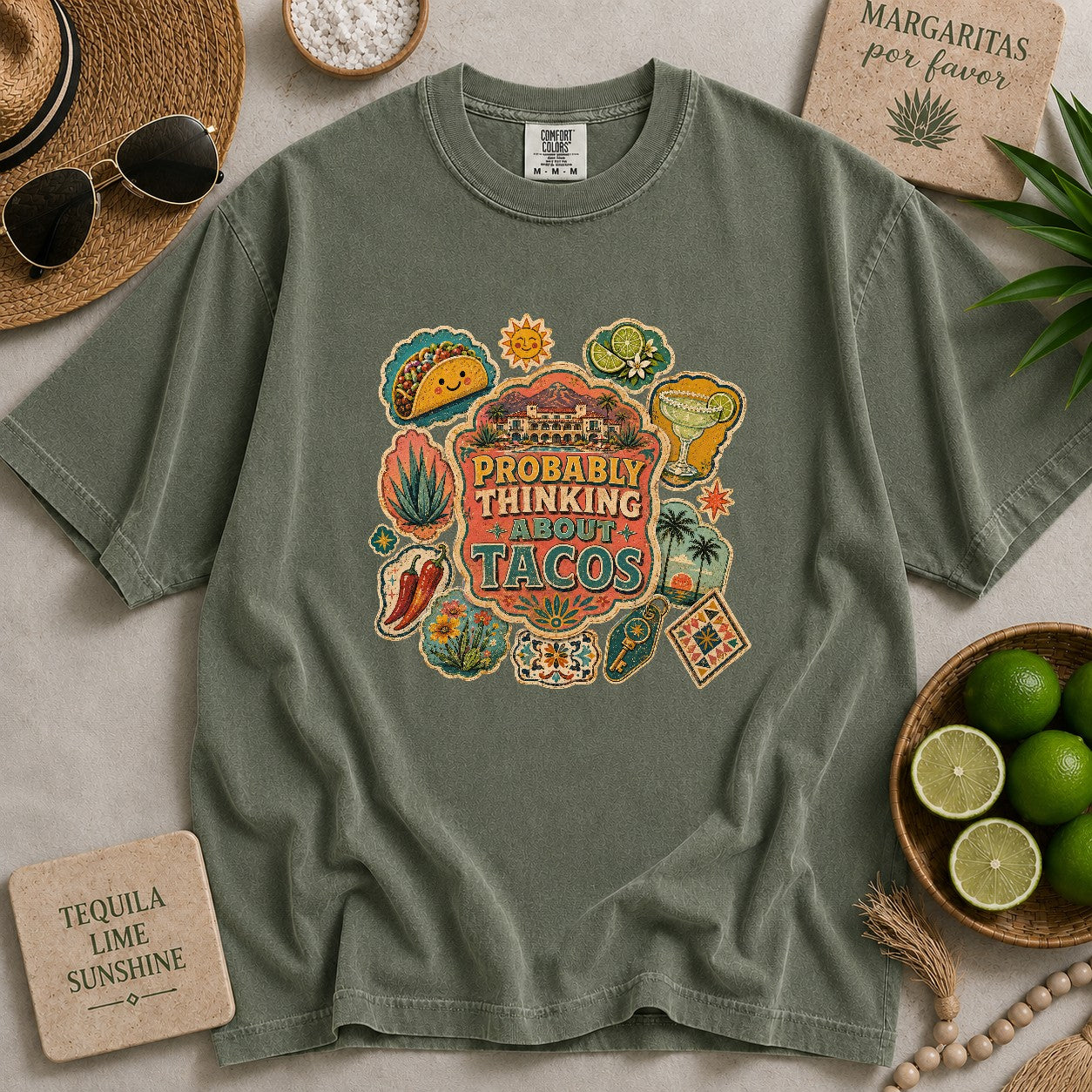Probably Thinking About Tacos T-shirt