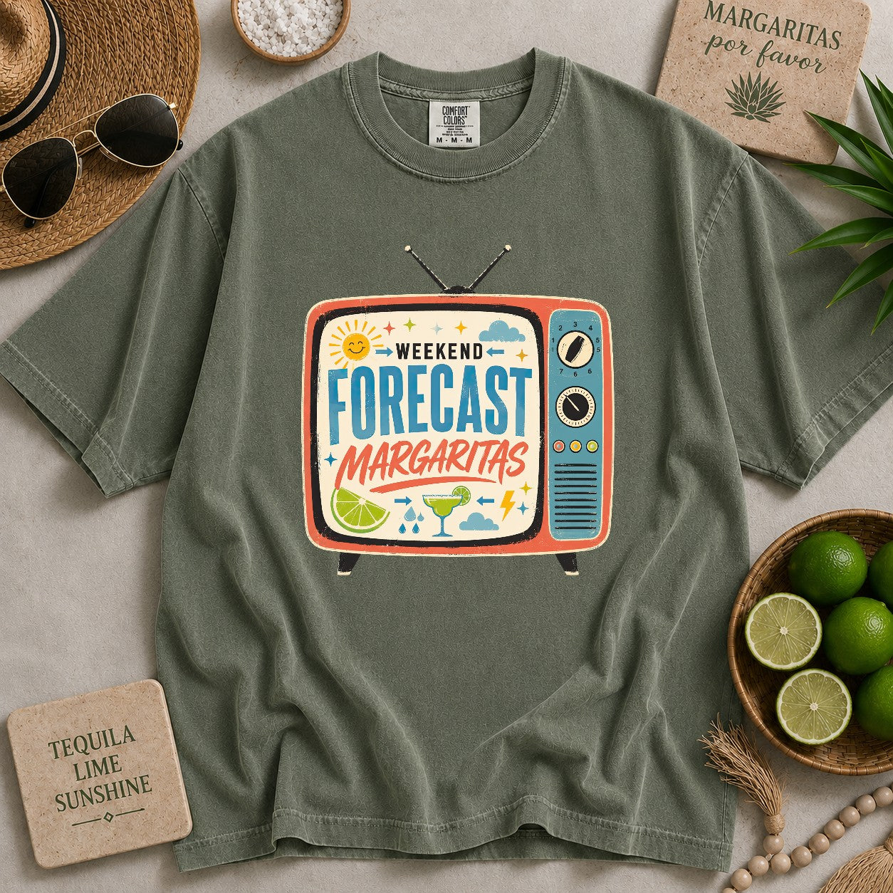 Weekend Forecast Margaritas T-shirt